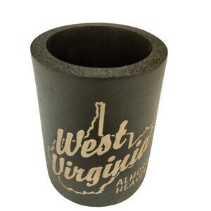 Foam Can Cooler West Virginia Almost Heaven Black Tan Map